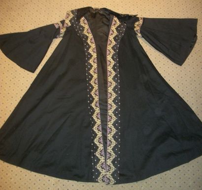 null Japanese coat, scratched GAILDRAUD - H. DETROIS in Paris, black felt, collar...