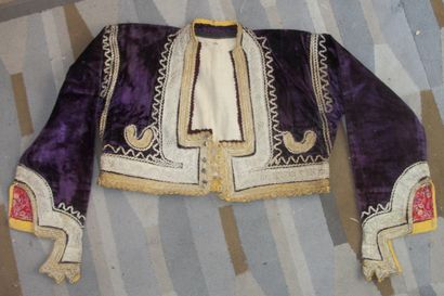 null Waistcoat, Ottoman Empire, Greek Islands, circa 1900, purple silk velvet with...