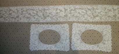 null Frill and two edges of lace doilies from Bruges.

 0, 19 x 2, 43 m; 0, 26 x...