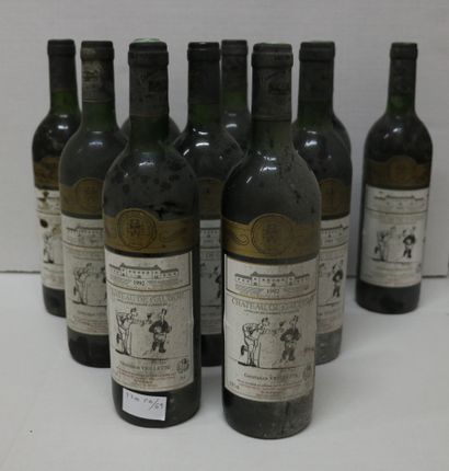 VARIA Lot de dix-sept (17) bouteilles:

- Sept (7) bouteilles - Château Segue Longue,...