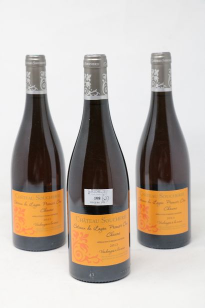 LOIRE Trois (3) bouteilles - Côteaux du Layon 1er Cru "Chaume", 2013, Château Soucherie,...