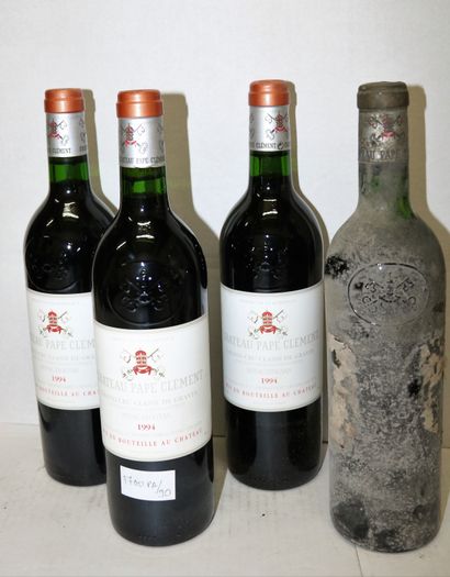BORDEAUX Set of four (4) bottles:

- Three (3) bottles - Château Pape Clément, 1994,...