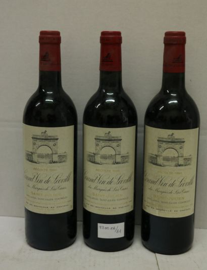 BORDEAUX Trois (3) bouteilles - Château Léoville Las Cases, 1994, 2e GCC de Saint...