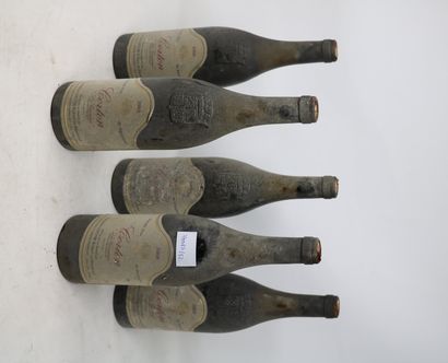 BOURGOGNE Cinq (5) bouteilles - Corton "Les carrières", 1988, Dom. Jacob Robert et...