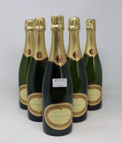LOIRE Six (6) bouteilles - Montlouis brut, Domaine Olivier Deletang, Loire effer...