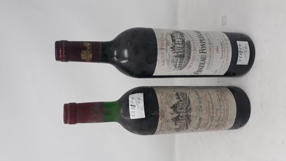 BORDEAUX Lot de deux (2) bouteilles:

- Une (1) bouteille - Château Berliquet, 1979,...