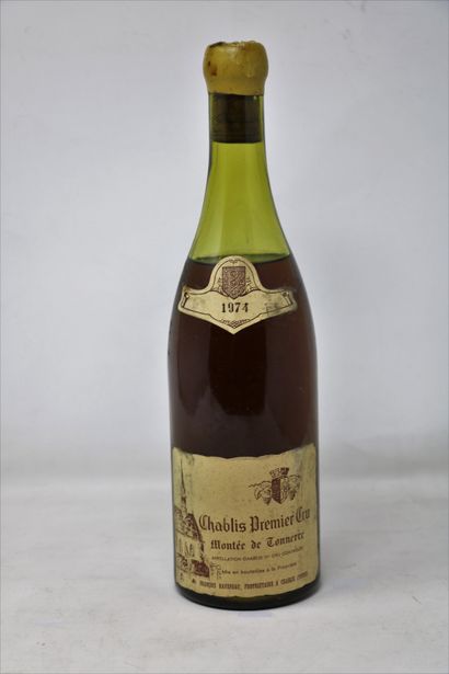 BOURGOGNE Une (1) bouteille - Chablis 1er Cru "Montée de Tonnerre", 1974, Dom. Fr....