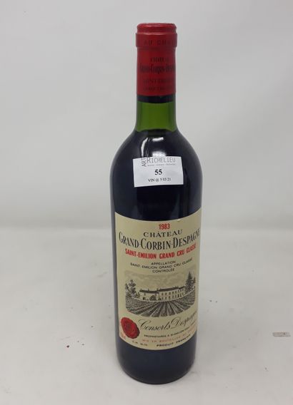 BORDEAUX Une (1) bouteille - Château Grand Corbin d'Espagne, 1983, GCC de Saint Emilion...