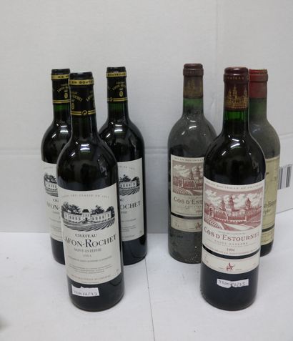 BORDEAUX Set of six (6) bottles:

- One (1) bottle - Marquis de Sain-Estèphe, 1982,...