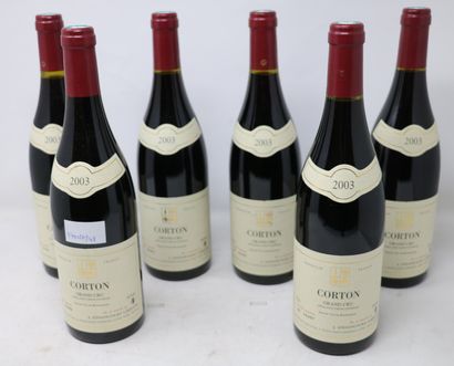 BOURGOGNE Six (6) bouteilles - Corton Grand Cru, 2003, Dom. J. D'Issoncourt Lorraine...