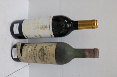 BORDEAUX Lot de deux (2) bouteilles:

- Une (1) bouteilles - Château Haut Bages Monpelou,...