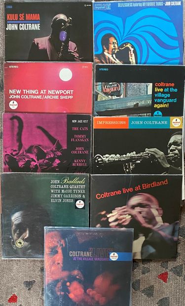 JAZZ / JOHN COLTRANE 9 disques de John Coltrane, rééditions et pressages français

VG...
