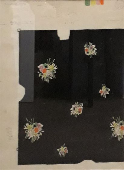 null 
Robert BONFILS (1886-1972)
"Bouquets sur fond noir"
Gouache, signée
37 x 53...