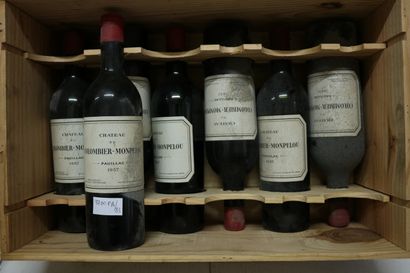 BORDEAUX Sept (7) bouteilles - Château Colombier-Monpelou, 1957, Cru Bourgeois de...