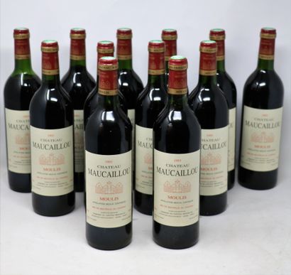 BORDEAUX Douze (12) bouteilles - Château Maucaillou, 1993, Moulis (3 x ela)

CBO