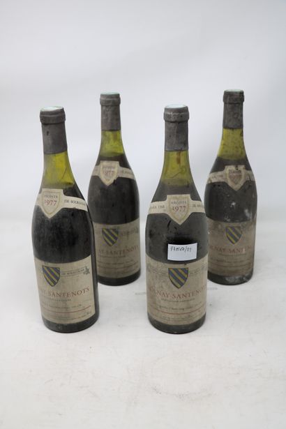 BOURGOGNE Four (4) bottles - Volnay-Santenot, 1997, Dom. Guy Jeunemaitre (damaged...
