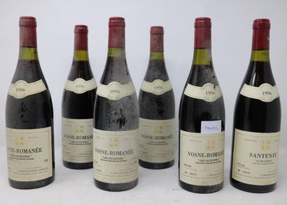 BOURGOGNE Six (6) bouteilles - Vosne-Romanée "les Jacquines", 1996, Dom. J. D'Issoncourt...