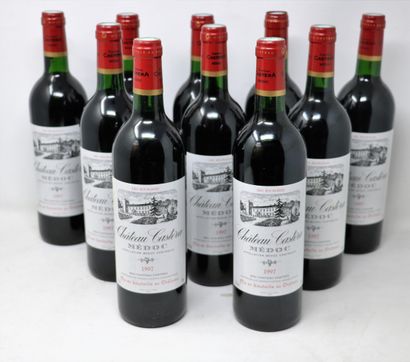 BORDEAUX Dix (10) bouteilles - Château Castera, 1997, Médoc cru bourgeois