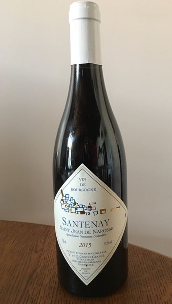BOURGOGNE Six (6) bottles - Santenay red "Saint Jean de Narosse bio", 2015, Dom....
