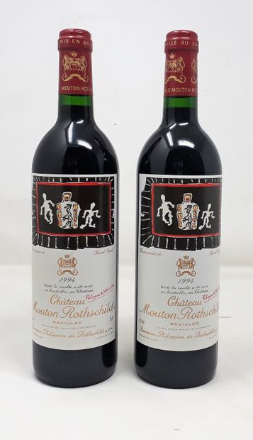 BORDEAUX Deux (2) bouteilles - Château Mouton Rothschild, 1994, Pauillac, 1er GCC

etiquette...