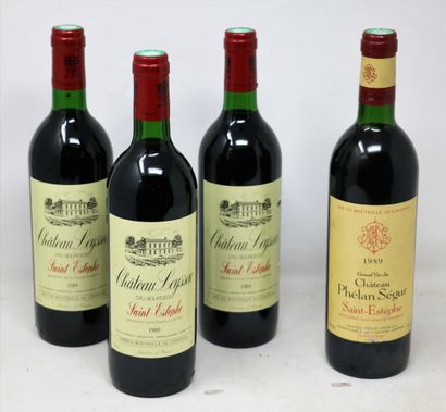 BORDEAUX Lot de quatre (4) bouteilles de Saint-Estèphe comprenant:

- Trois (3) bouteilles...