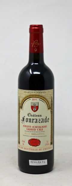 BORDEAUX Douze (12) bouteilles - Château Fonzarade, 2011, Saint-Emilion GC