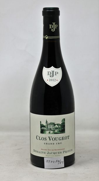 BOURGOGNE Deux (2) bouteilles - Clos Vougeot, 2012, Dom. Jacques Prieur