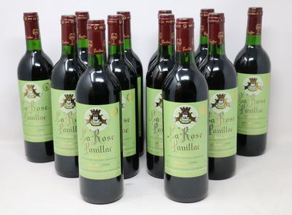 BORDEAUX Twelve (12) bottles - Château La Rose Pauillac, 1996, Pauillac
