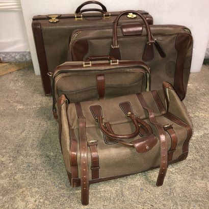 null Travel set including hard case, soft case, brown leather bag and satchel (u...