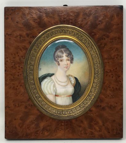 null In the taste of the early 19th century

"Portrait of Caroline Murat

Oval miniature,...