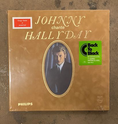 CHANSON FRANCAISE A 33T record - Johnny Hallyday "Johnny chante Hallyday" - cut velvet...