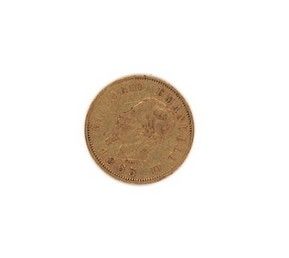 null Une (1) pièce de 10 lires or, 1863 

Poids: 3,17 g (frottée, usée)