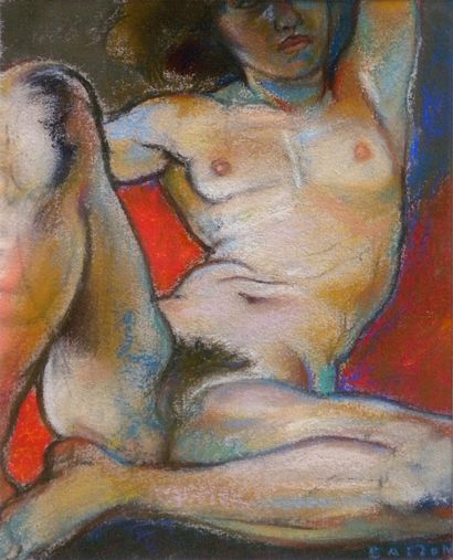 null Michael BASTOW (1943)

"Female Nude".

Pastel on paper, signed lower right Bastow

Sight:...