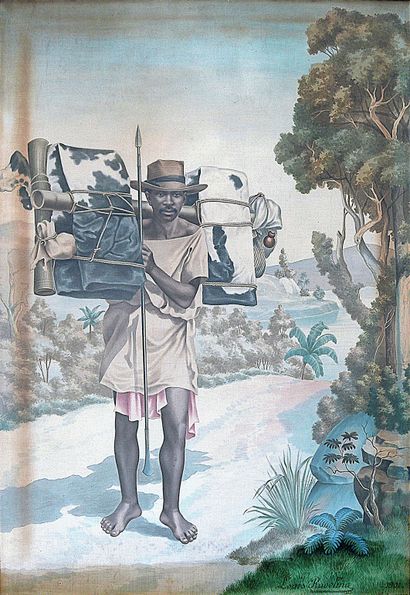 null Louis RAOELINA (XIX/XXth century) - Malagasy school "Merchant of zebu skins

Painting...