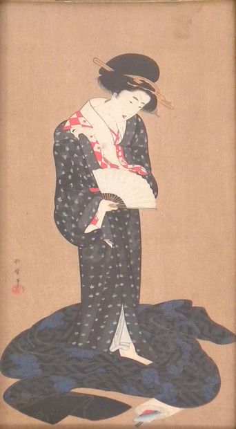 null Japanese school of the beginning of the 20th century

"Geisha"

Gouache on paper,...