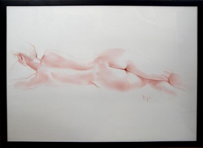 null Louis FOUJOLS (1920 - 2005)

"Reclining Nude".

Sanguine on paper, signed Foujols...