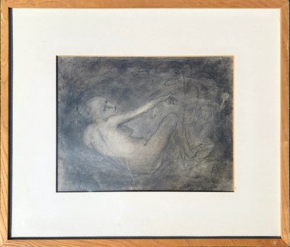null Gilbert PASTOR (1932 - 2015) 

"Female Nude".

Charcoal on paper, signed lower...