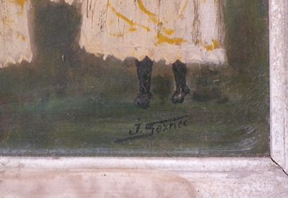 null J. SEZNEC (XXe siècle)

"Procession religieuse bretonne"

Huile sur toile, signée...
