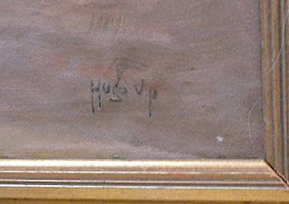 null Hugo Vilfred PEDERSEN (1870-1959)

"Batak Houses".

Oil on canvas, signed Hugo...