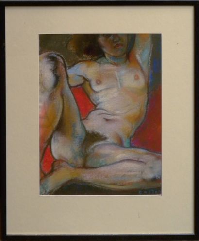 null Michael BASTOW (1943)

"Female Nude".

Pastel on paper, signed lower right Bastow

Sight:...