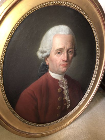null Ecole de la deuxième moitié du XVIIIe siècle

"Portrait d'homme à la perruque...