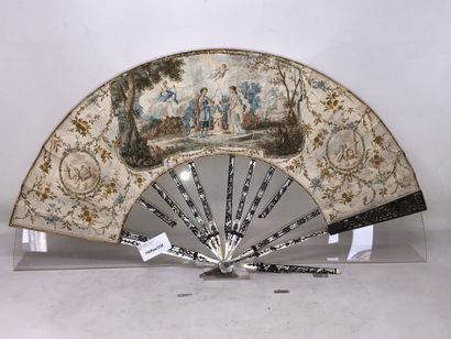null 
Fan, the paper leaf "L'amour ardant" and mother-of-pearl frame

18th century...