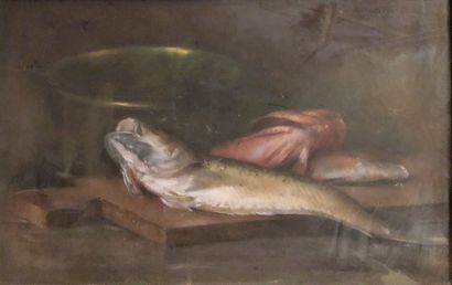 null Modern school

"Still life with fish

Pastel 

Sight : 36 x 52,5 cm 

Framed...