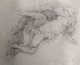 GUINO Richard GUINO (1890-1973)

"Two nuns embracing".

Graphite drawing on beige...