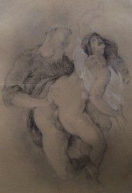 GUINO Richard GUINO (1890-1973)

"Monk and Maid".

Black pencil drawing with white...