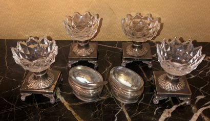 null Silver lot comprising:

Two silver 950‰ saleron mounts with pearl and shell...
