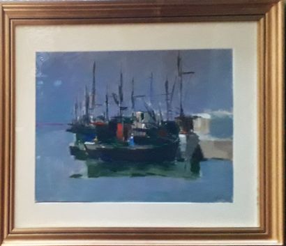 null Modern school of the 20th century

"Fishing boat at the quay".

Oil on paper,...