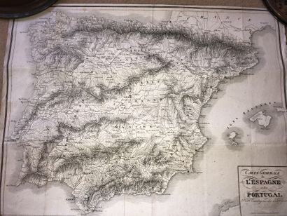 null Carte Générale de l'Espagne et du Portugal, marouflée sur toile

XIXe siècle...
