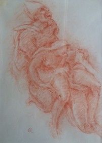GUINO Richard GUINO (1890-1973)

"Ecclesiastic with two adoring women".

Red chalk...