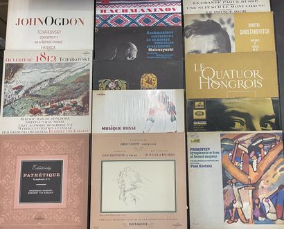 CLASSIQUE Treize disques 33T à baguette - Musique classique russe XIX/Xxe siècle

Ref...